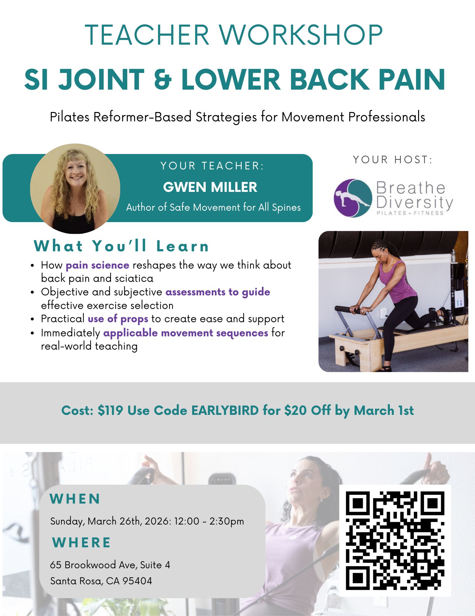 SI joint workshop for back pain relief.